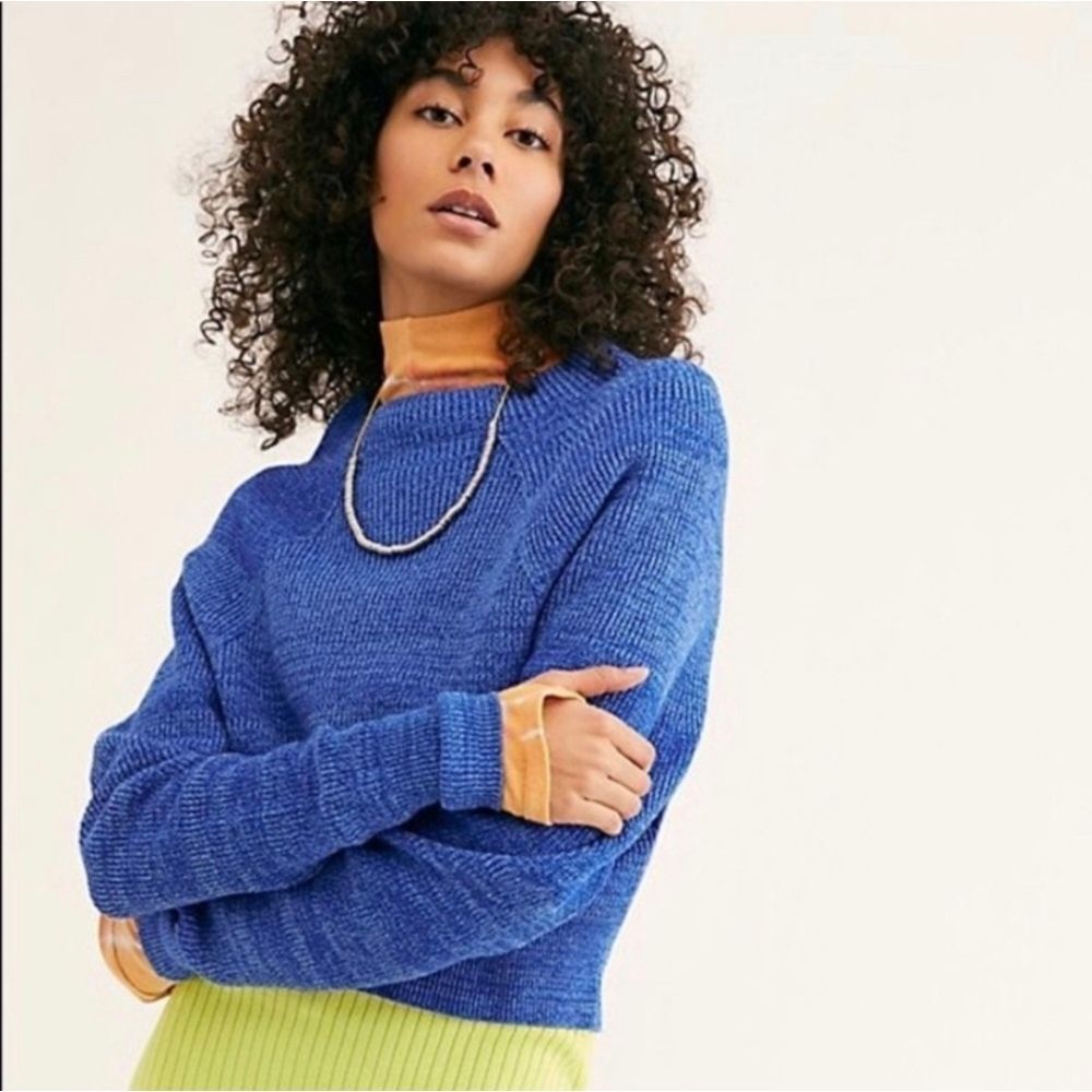 Free People Too Good Mock Knit Sweater Size Small